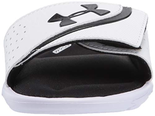 Under Armour Boys' Ignite Vi Slide Sandal, White (102)/Black, 12K M Us Little Kid #TOP1