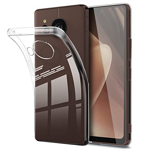 Aquos Sense7 用の ケース クリア 耐衝撃 Sense7 / SH-53C / SHG10 カバー 透明 耐黄変 薄型 Qi充電 衝撃吸収 軍用規格 軽量 防水 指紋防止 薄型 衝撃吸収 耐久性 画面保護 ストラップホール付き 散熱加工 Sense7