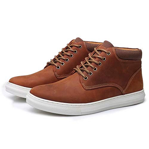 Arkbird Casual Sneaker Shoes, Lace-Up Leather Chukka Boots For Men, Tan #TOP7