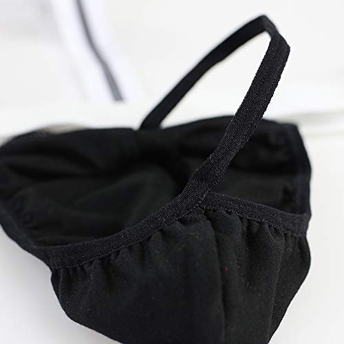 Sexy Mankini Briefs Suspender Swimsuit Swimwear Thong Underwear for Men Black, White4