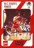 Autograph Warehouse Craig Davis Basketball Card (N.C. North Carolina State) 1989 Collegiate Collection No.73