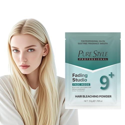 PURESTYLE Professional Ammonia-Free Hair Bleach Powder Packets 50g, Over 9
