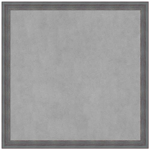 Amanti Art Blue Framed Magnetic Board, 26x26, Country Rustic Office Decor