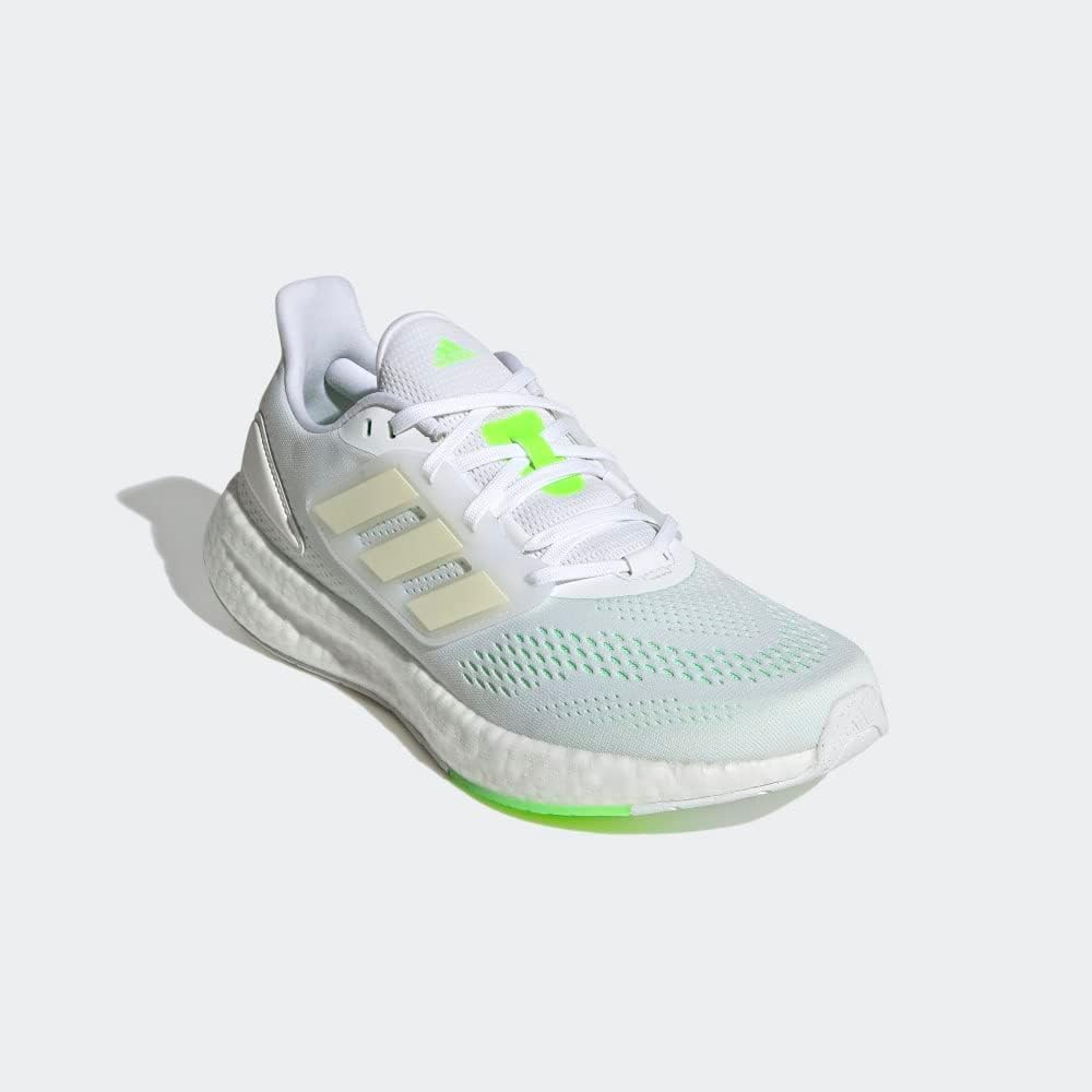 Adidas Men's Pureboost 22 FTWR White/Cloud White/Beam Green 11.5 Adult