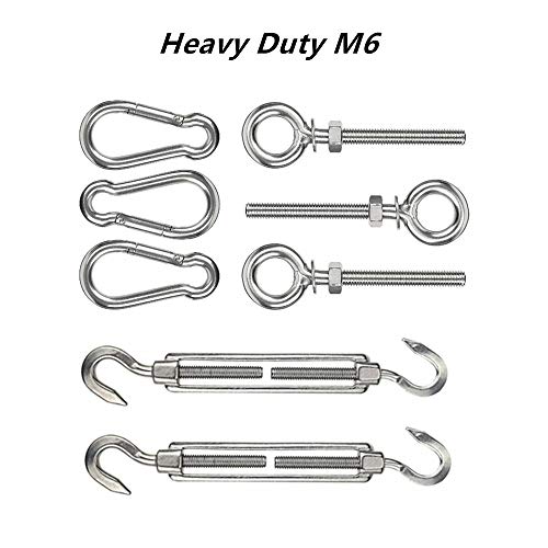 Preisvergleich Produktbild HOMPER Vorzelt-Aufsatz Set, strapazierfähiges Sonnensegel aus Edelstahl für Dreieck und quadratisch, rechteckig, Sonnensegel, Befestigung Zubehör