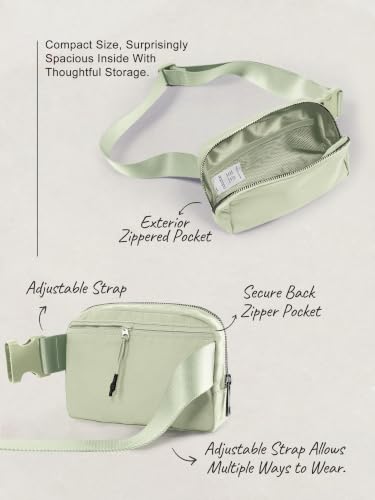 Image of ODODOS Unisex Mini Belt Bag with Adjustable Strap Small Fanny Pack for Workout Running Traveling Hiking, Desert Sage