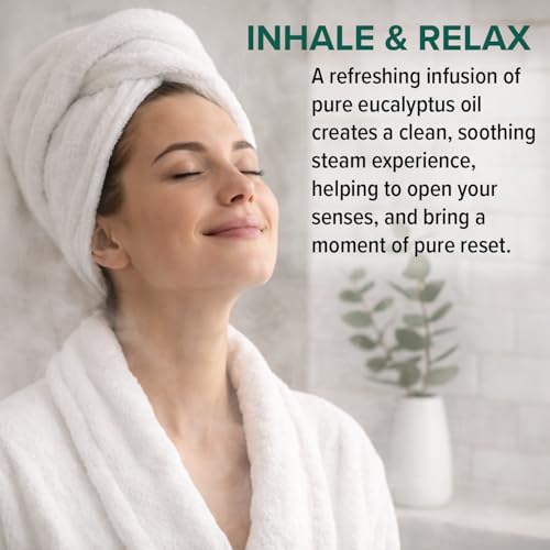 MOXĒ Eucalyptus Oil Shower Mist, Spa Steam Spray, Certified Natural 100% Essential Oils, Made in USA, Aromatherapy, Sinus Congestion Relief, Tension Relief, 4 Ounces - Image 5