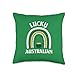 Lucky Australian St Patricks Day Rainbow Irish Heritage Throw Pillow