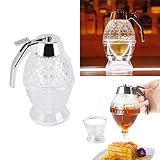 Squeeze Honey Dispenser,Plastic No Drip Maple Syrup Dispenser,Juice Jar Container Bee Drip Dispenser