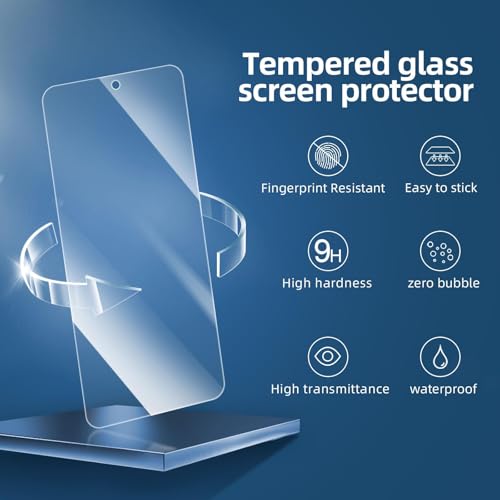 Image of NEW'C 3 Pieces Screen Protector for Google Pixel 8A, Tempered Glass, Anti-Scratch, Anti-Fingerprint, Bubble-Free, 9H Hardness, 0.33 mm, Ultra Transparent, Ultra Resistant