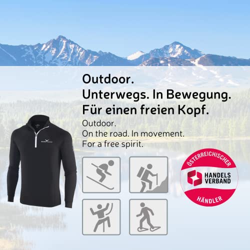 Black Crevice Heren ski-rolli met ritssluiting I functioneel shirt met lange mouwen I heren functioneel shirt in verschillende kleuren en maten I flexibel en ademend herenshirt met lange mouwen - Afbeelding 4
