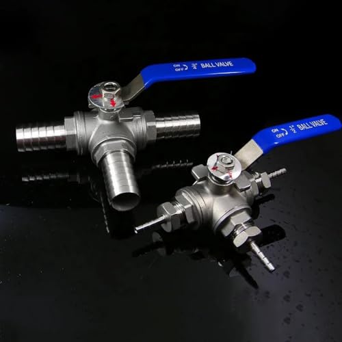 Vanne à bille à 3 voies pour stopper les fuites de tuyau, adaptateur d'eau robuste 25mm - 6