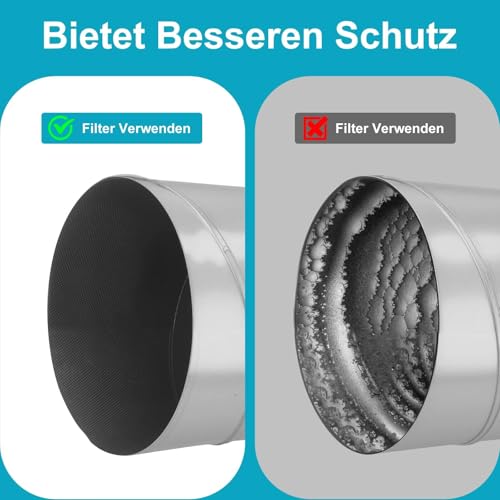 GZRXIOUS 10 Stück Kegelfilter DN 125 Filter Lüftungsanlage Kegelfilter DN 125 G4 Filtermatte Ersatz Kompatibel Zehnder Pluggit Maico Helios Disc Valves Ersatzfilter Geeignet für Lüftungssystemen