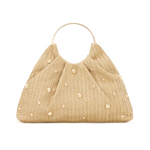 Ynport Crefreak Tote Bag da Donna in Paglia Tessuta Grande