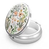 Pill Box 3 Compartment Medicine Pill Case,Portable Pill Box for Pocket or Purse Pill Box Decorative