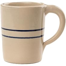 Tumbler Drinking Mug Heritage Blue Stripe Stoneware Tall