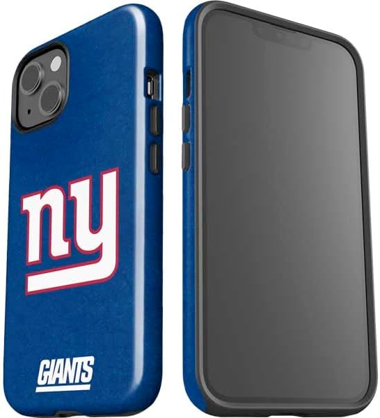 Skinit Impact Phone Case Compatible with iPhone 15 Plus - Officially Licensed NFL New York Giants Distressed Design