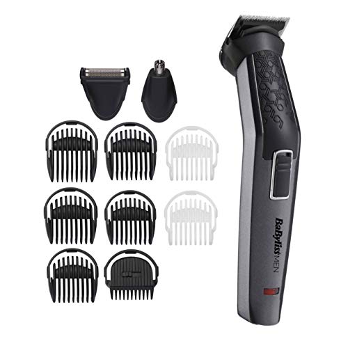 Price comparison product image BaByliss MEN 11 in 1 Carbon Titanium Face and Body Multi Grooming Kit with Nose Trimmer and Foil Shaver Attachments