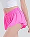 BOOPH Girls Flowy Shorts Athletic Butterfly Shorts Girls with Inner Pockets for Running Tennis Rose Red 9-10Y
