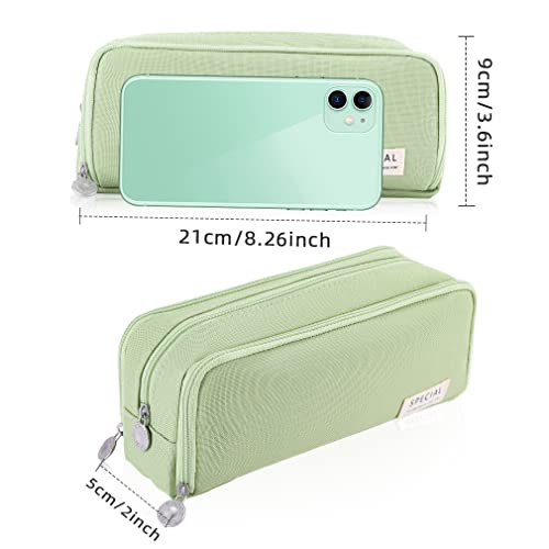 Image of iSuperb Large Pencil Case 3 Compartments Pencil Pouch Big Capacity Pencil Bag for Kids Teen Girls Boys Student School Supplies Oxford Organizer Pen Bag Cosmetic Makeup Pouch