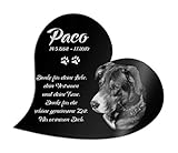 CHRISCK design Grabstein Gedenkstein aus hochwertigem Hochglanz Acrylglas (bruchsicher/wetterfest) Grabplatte mit Gravur/Fotogravur ab 18x14 cm Gedenktafel für Menschen Andenken Außenbereich