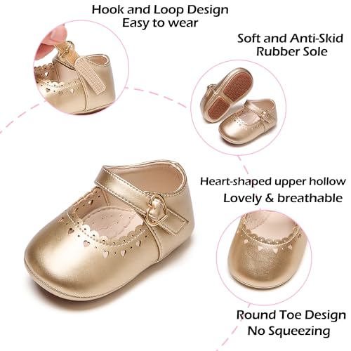Image of PHIRAMIN Toddler Girl Mary Jane Dress Shoes-Little Girl School Uniform Shoes for Wedding Party