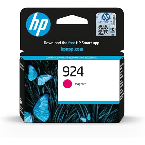 HP 924 4K0U4NE, Cartuccia Originale da 400 Pagine, Compatibile con le Stampanti OfficeJet Pro Serie 8120 e 8130, Magenta