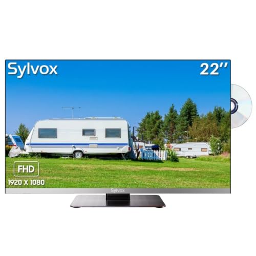 Image of SYLVOX 22 Inch RV TV, 1080P FHD 12V Smart TV with Built-in DVD Player