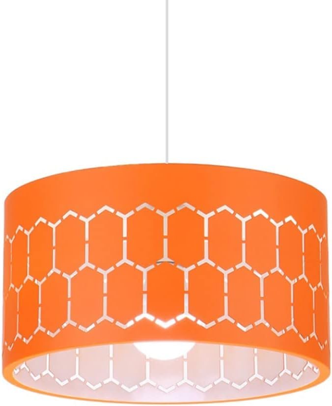 Lampe de lustre moderne à LED avec suspension en fer nid d'abeille tête unique pour plafond