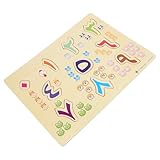 TOBBOMEY Puzzle Éducatif en Bois Alphabet Arabe et Chiffres Arabes, Jeu...