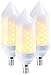 Produktbild Luminea LED Flammenlicht: 3er-Set LED-Flammen-Lampen, realistisches Flackern, E14, 5W, 304lm, A+ (LED Flammenleuchte)