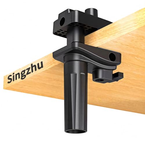 Desk Clamp Mount For Microphone Suspension Boom Scissor Arm Stand Holder, 5 Ways Boom Arm Insert Holes(12mm), Stable Installation on Tables/Beds up to 3.2 inches Thickness (Black)