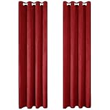 Estilo adecuado - La tela gruesa hace que las cortinas de terciopelo tengan una muy buena caída y una sensación retro. Puede combinar muy bien los estilos retro y moderno. Es una excelente manera de mostrar su estilo personal.