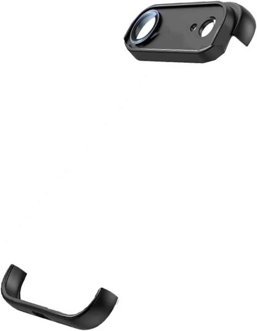 for iPhone Air Case with Camera Lens Protector, Minimal No Back Bumper Frameless Slim Thin Lightweight Silicone Bumper Cover Compatible with MagSafe Wireless Charging (Black)