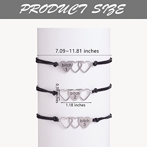 Image of Ornaland 2 /3 /4 /5 Pcs Friendship Bracelet Best Friend Bracelets Bff Matching Heart Bracelet Braided Bracelet Best Friend Friendship Gifts for Women Friends Girls Teen
