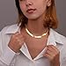 Chunky Gold Herringbone Choker Necklace for Women – 14K Gold Plated Dainty Snake Chain Choker, Trendy Simple Long Layered Jewelry Non Tarnish, 8mm, 14 Inch & 2 Inch Extended Chain, Gift for Her