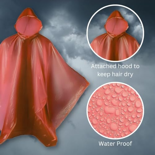 Emergency Zone Emergency Poncho 5 Pack, Emergency Rain Gear, Weather Protection, Brand