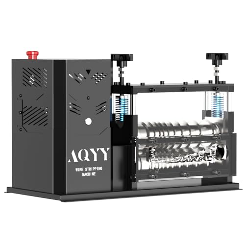 AQYY Electric Wire Stripping Machine, 11 Channel Automatic Wire Stripper for 0.08-1.5 in. Copper Wires, 700W Cable Stripper Machine with 10 Blades, Electric Wire Stripper for Workshop Recycling