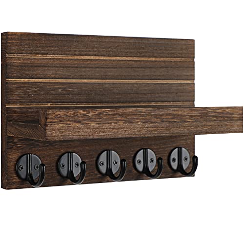 Lwenki Key Holder For Wall, Decorative Key And Mail Holder With Shelf Has Large Key Hooks For Bags thumb #1
