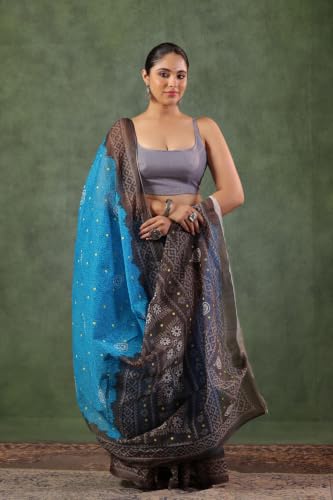 Image of TAMAIRA FASHION Mulmul Pure Cotton Saree For Woman Floral Batik Printed|Office Wear Daily Wear Sarees For Women Without Blouse Piece (Available in 11 Colours)