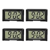 4 Pcs Car Digital Clock for Jeep Compass 2017-2024 2025, Mini Stick On Dashboard Electronic Meter Automotive Timepiece Battery Operated Vehicle Watch