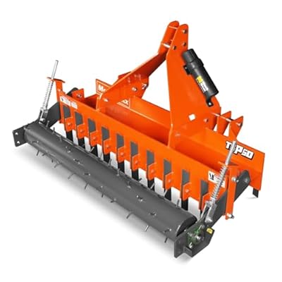 MechMaxx 60" Soil Pulverizer, Single Spiked Roller, 21 Shanks, Category 1 and 2, 3 Point Hitch Tractor Attachment, TSP60