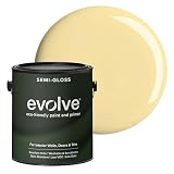 Evolve Interior Paint & Primer, Four Sheens, 1-Gallon & 5-Gallon, Designer Curated Color Palette – One-Coat Coverage, Excellent Hide, Low VOC, Low Odor, Washable Paint for Walls, Ceilings & Trim - Semi-Gloss Sheen (Honey Yellow, 1-Gallon (128 fl. Oz.))