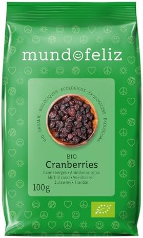 Mundo Feliz Getrocknete Cranberry aus Bio-Anbau, 5 x 100 g