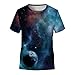 Genérico Tops Niños Niñas Camiseta Niños Ropa Galaxy Imprimir Casual Teen Niños Niños Tops Sobre De Saco (Blue, 11-12 Years)