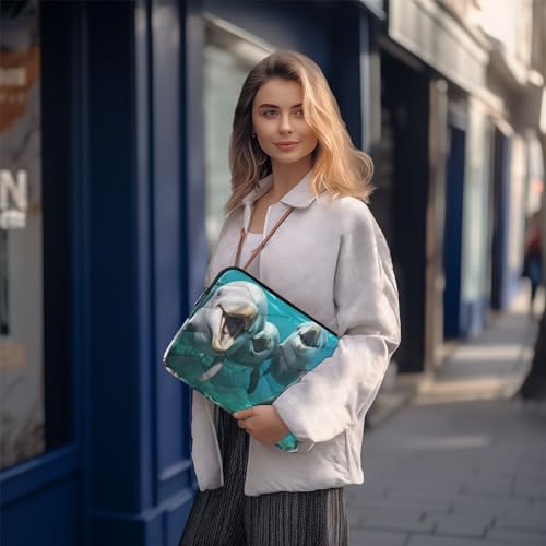 Funda impermeable para laptop de 13 a 14 pulgadas con diseño de delfines miniatura 7