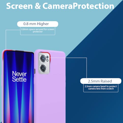 Image of LIRAMARK Liquid Silicone Soft Back Cover Case for OnePlus Nord CE 2 5G / 1+Nord CE 2 5G (Lavender)
