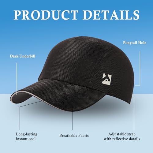 Image of TOP-EX XL /XXL Ponytail Sun Baseball Cap for Women Cooling Running Hat Summer Breathable Hats UV Protection Packable
