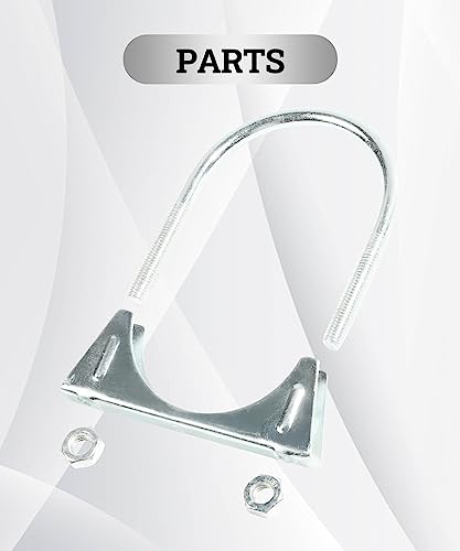 Zlirfy CX6MCX 1.75 Inch 2 Inch 2.25 Inch 2.5 Inch 2.75 Inch U Bolt Clamp Muffler Exhaust Clamps,Metal U-Bolt Muffler/Exhaust Clamp,Heavy Duty U Bolt Muffer Exhaust Clamp Hanger thumb #2
