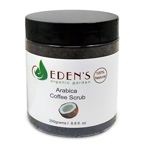 Arabica Coffee Scrub by Eden’s Organic Garden – Cocoa and Shea Butter Coffee Scrub (250 grams) | Natural Skincare